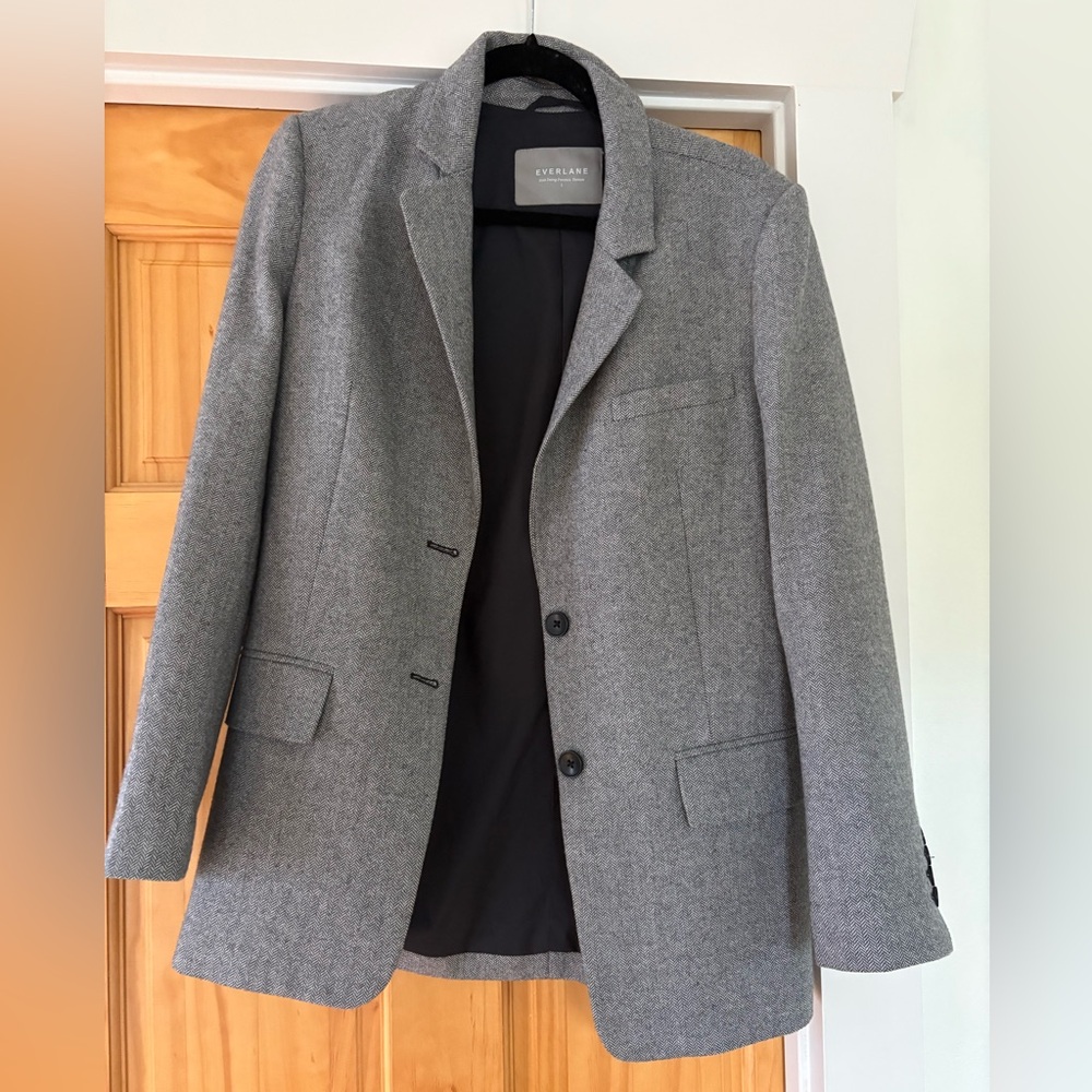 Everlane Gray Wool Blazer, Size 2